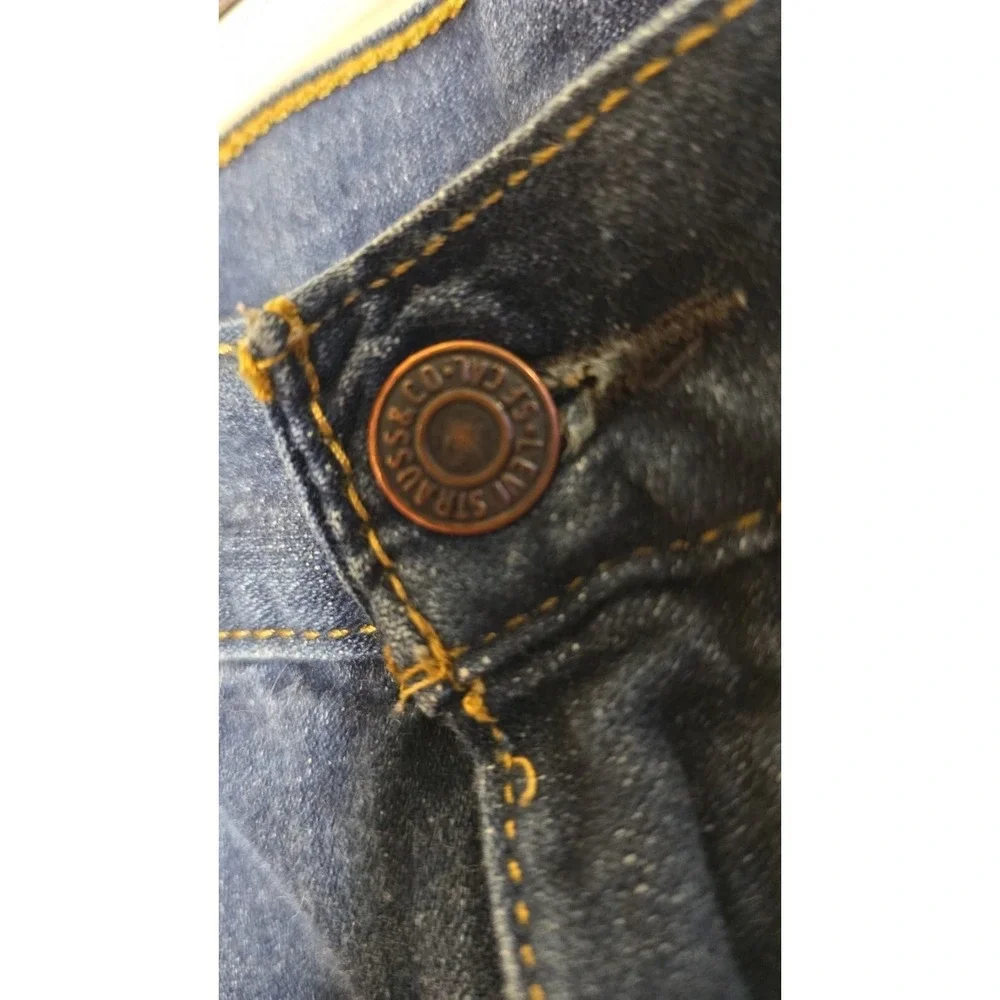 Levis 514 Mens Jeans 38x32 Blue Dark Wash‎ Regular Straight Western Normcore